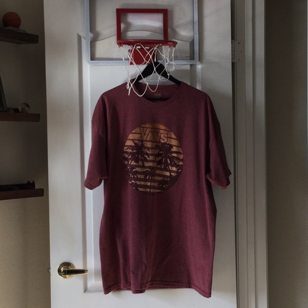 Vans Maroon Sunset T-shirt Size XXL